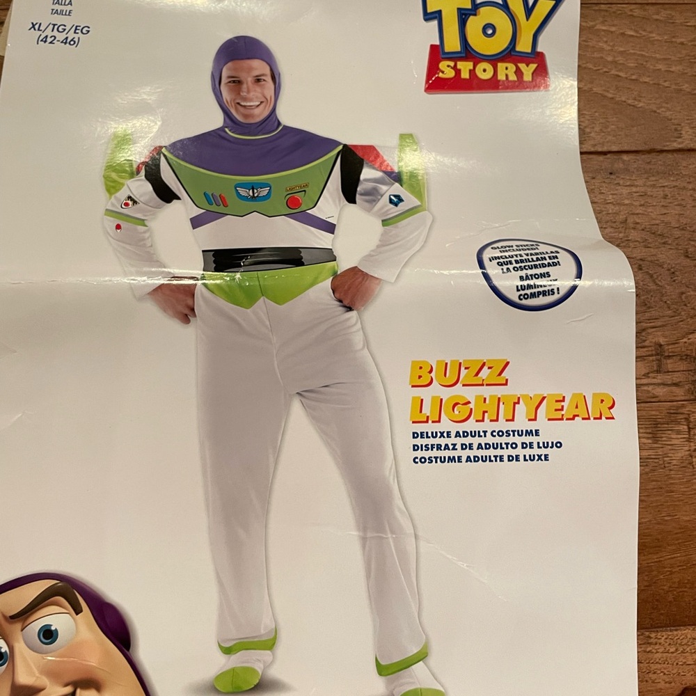 Disguise Mens Deluxe Disney Toy Story Buzz Lightyear Costume XL 42-46 - Sale! - Picture 2 of 16